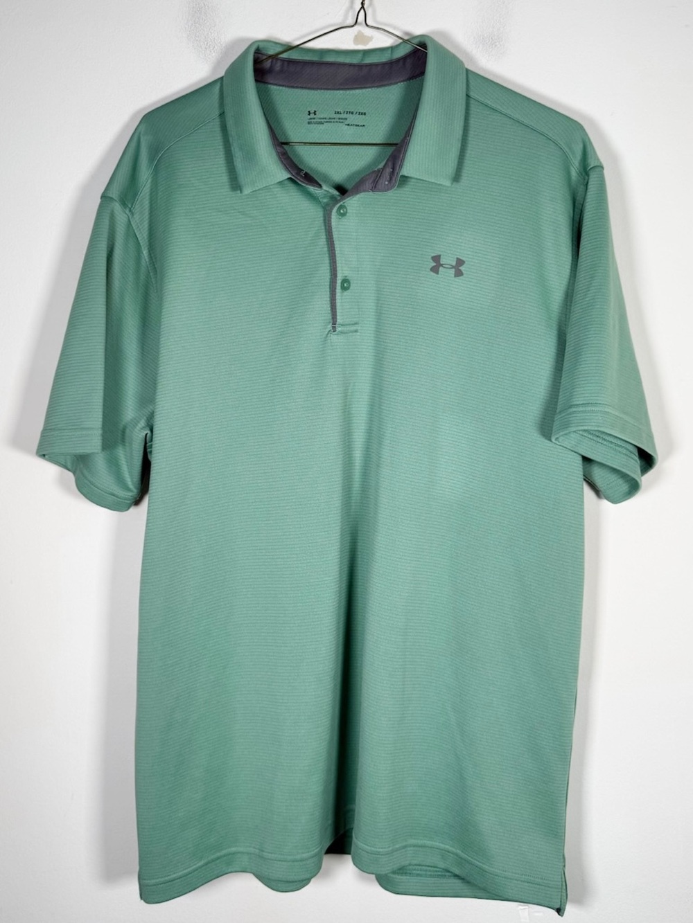 Under Armour Men’s Size 2XL Loose Fit Green Performance Golf Polo HeatGear
